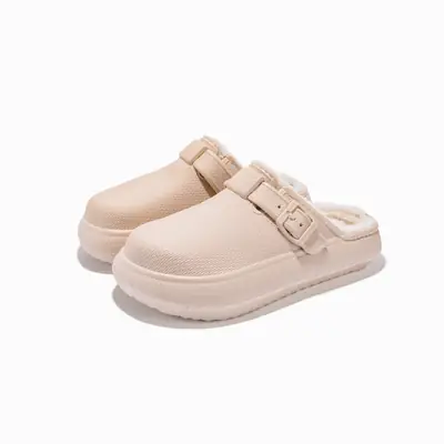 2025 Indoor Home Simple Style Women's Cotton Slippers Outdoor Leisure Plush Slippers Autumn and Winter Indoor Warm Plush Cotton Slippers