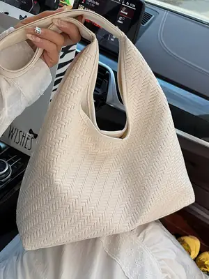 Stylish Woven Underarm Bag Large Capacity Single Shoulder