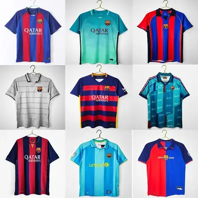 Barcelona Classic T-Shirts Multi-Season Messi Neymar Sports Jersey Football Uniform Sports Outdoor