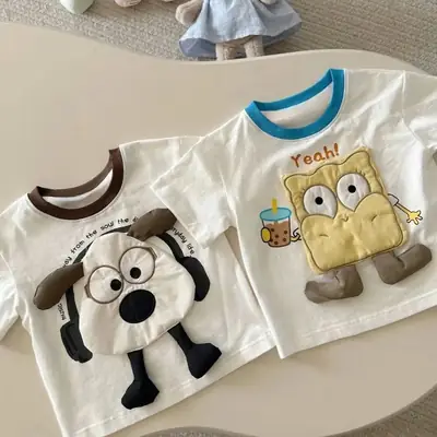 Children Cartoon T-Shirt Boys Summer Short Sleeve