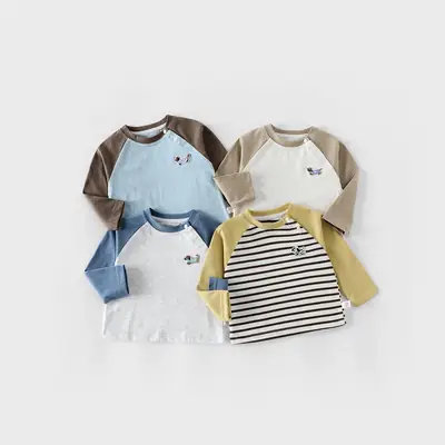 Kids Korean Style Raglan Sleeve T-Shirt Set 2025