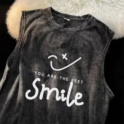 American Retro Sleeveless Vest for Boys Summer