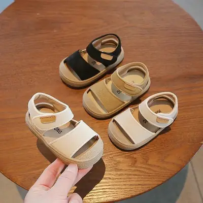 Children's Sandals 2025 Summer New Baby Shoes Boys and Girls Anti-Kick Soft Sole Beach Shoes Baby Toddler Shoes