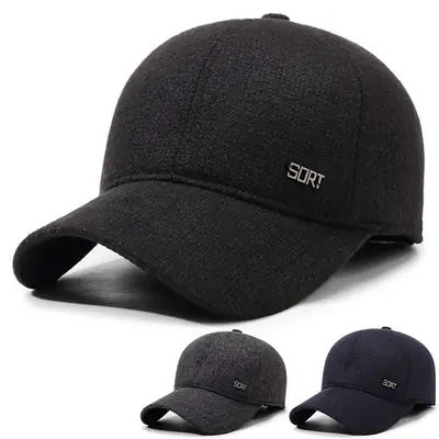 Black Duck Cap for Men Winter Cold Proof Warm