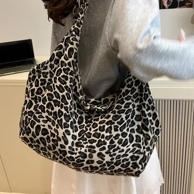 Leopard Print Shoulder Bag for Women Casual Commute