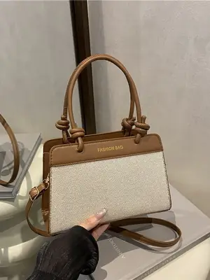 2026 Summer Shoulder Bag Brown White Korean Style Elegant Women's Handbag