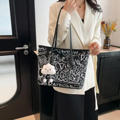 Printed Large Capacity Tote Bag for Women