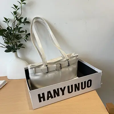 Silver Women's Shoulder Bag with Hanyunuo Label