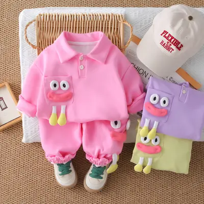 2025 Kids Cotton Hats Sunshade Caps Two-Piece Set