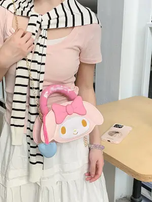 Cute Cartoon Girl Heart Purse Shoulder Crossbody Bag