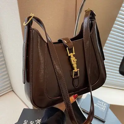 Retro Brown Shoulder Bag 2025 New