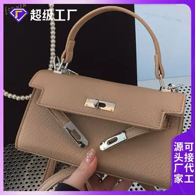 Women Satchel Bag Brown Leather 2025 Spring Summer