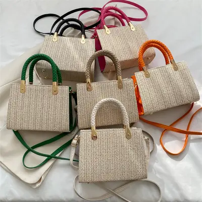 2023 Women's Woven Crossbody Bag Set Multi Color