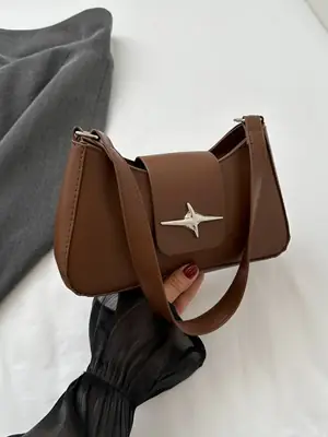 Brown Leather Armpit Bag for Women 2025