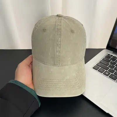 Women's Black Washed Baseball Cap 44x60cm