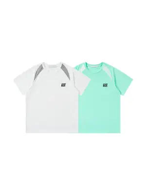 Kids Cotton T-Shirt Mint Green Quick-Dry Sporty Design