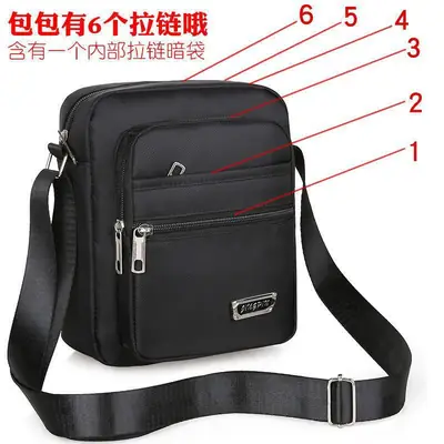 Men's Waterproof Crossbody Bag with 6 Latches