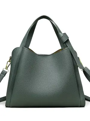 Green Leather Women's Shoulder Bag 2025