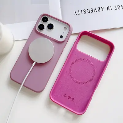 Apple iPhone 17 Pro Max Magnetic Phone Case Purple Silicone
