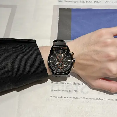 Men's Luminous Quartz Watch with Live Broadcast Display