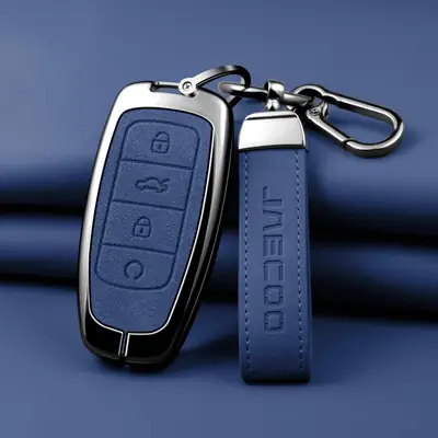 J7Plus Car Key with Leather Cover & Remote Control