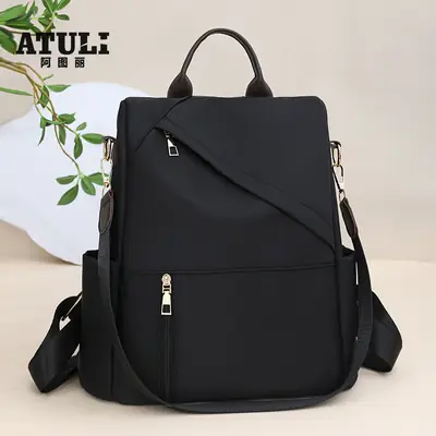 Black Large Capacity Women's Travel Backpack