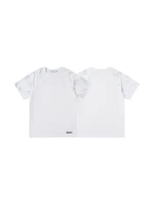 Kids White T-Shirt Short Sleeve Summer Cool Quick Drying