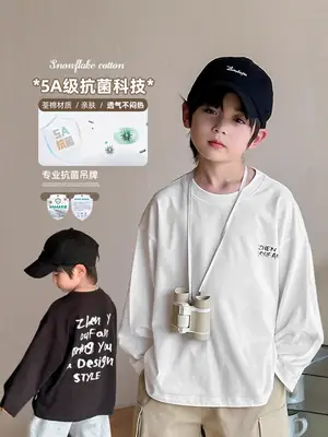 Kids Black Graphic Long Sleeve T-Shirt 2026