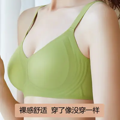 Live Broadcast Popular Summer Seamless Nude Underwear Women's Jelly Soft Support Adjustable Wire-Free Super Soft Thin Bra