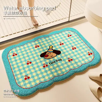 Thick Plush Absorbent Toilet Floor Mat Non-Slip