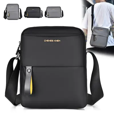 Men's Water-Repellent Crossbody Bag Large Capacity