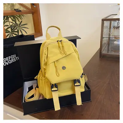 Yellow Multifunctional Shoulder Backpack for Girls