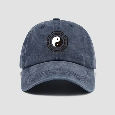 Tai Chi Yin Yang Embroidered Blue Cap