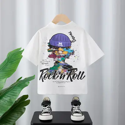 Boys Grey Polo T-Shirt 2025 Kidsren Clothing