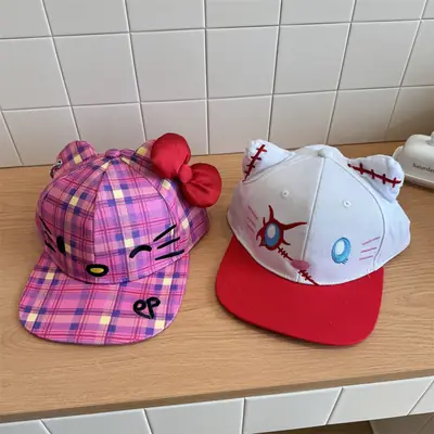 Japanese Cat Cap for Women 2025 Bowknot Design