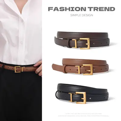 Women Genuine Leather Belt Brown Drop Shipping
