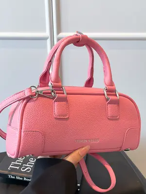Pink Leather Shoulder Bag for Women 2025