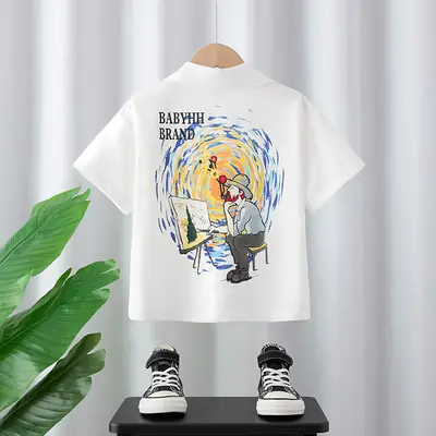 Boys White Polo Shirt Summer Wear 2025 Medium Large