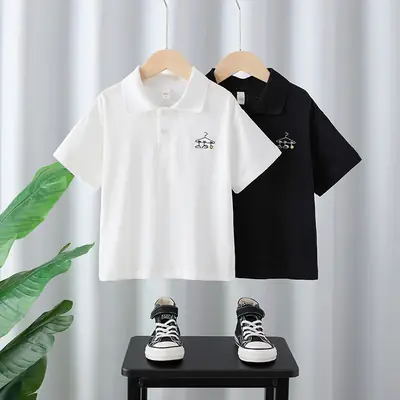 Boys Black Graphic T-Shirt Medium to XL