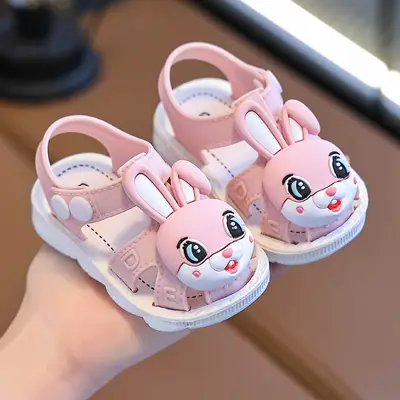 Children's Sandals Baotou Summer Buckle Cartoon Cute Little Baby Non-Slip Baby Wet Toddler Shoes for Boys and Girls