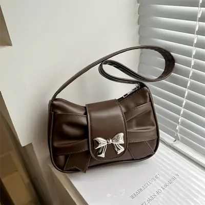 Brown Butterfly Shoulder Bag for Women