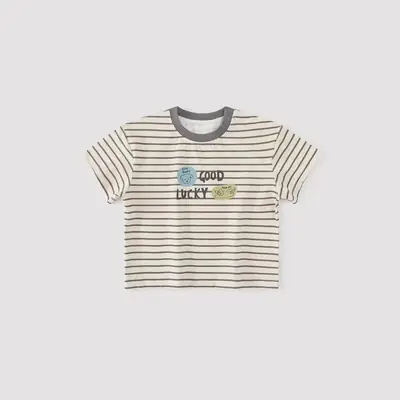 Children Striped Cotton T-Shirt Boys Summer