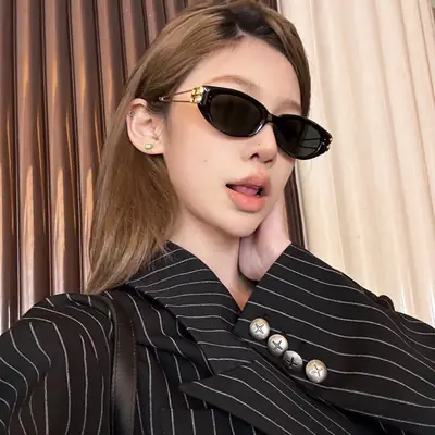 Vintage Cat-Eye Sunglasses for Women High-End Casual