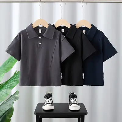 Boys Navy Polo T-Shirt Short Sleeve 2025