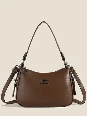 Brown Leather Shoulder Bag for Women, Stylish & Versatile