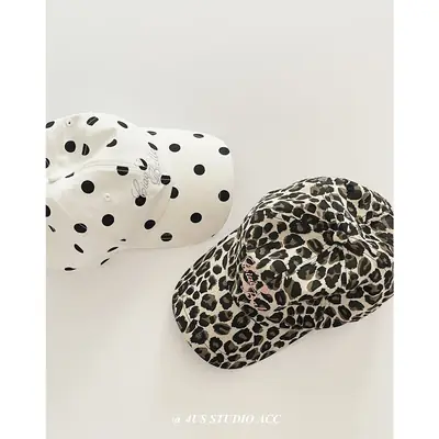 Leopard Print Baseball Cap for Women Summer Large Head