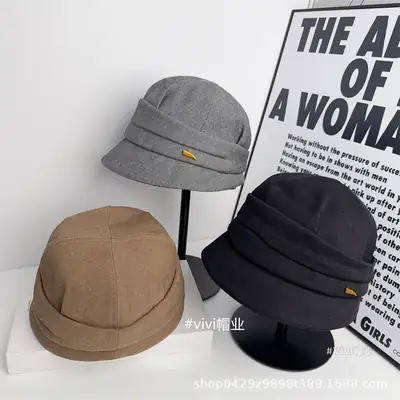Women Fisherman Hat Beige Black Gray 2025
