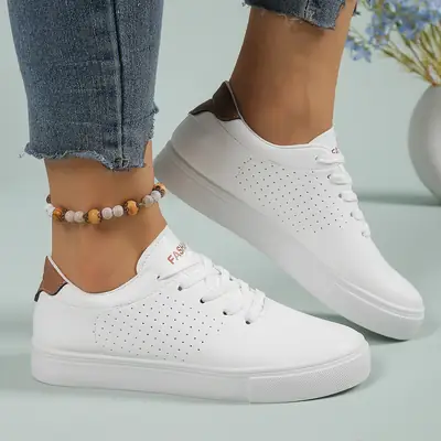 White Platform Heels Large Casual Shoes