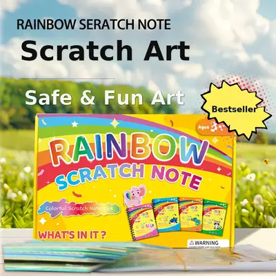 Rainbow Scratch Card Art Toy for Kids 3+