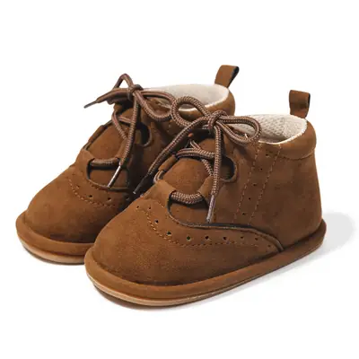 Cross-Border Hot Selling Baby Boots 0-1 Years Old Non-Slip Lace-Up Baby Shoes Pu Versatile Casual Wholesale Baby Shoes
